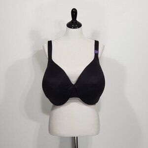 NWT  Catherines Intimates  Black Full Coverage  Smooth Underwire Bra  54D